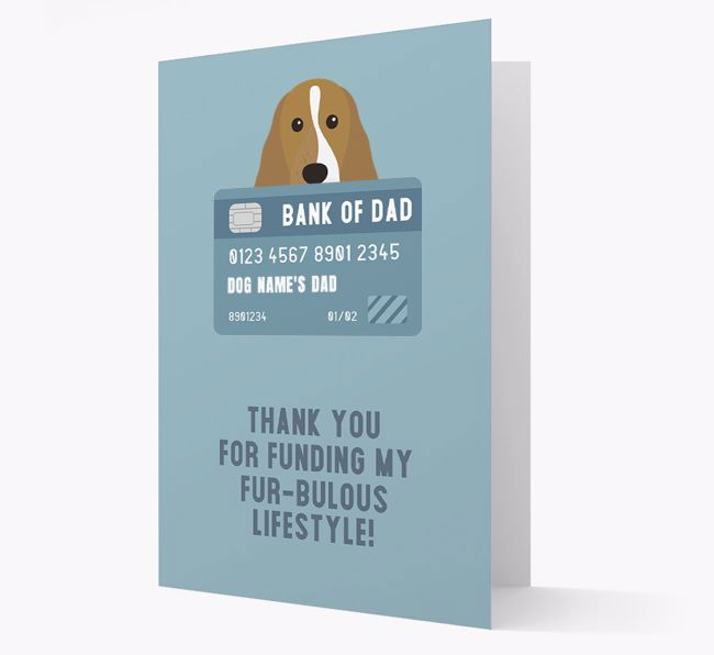 'Bank of Dad' - Personalised {breedFullName} Card